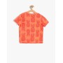 Koton Rahat Kesim, Kısa Kollu, Baskılı, Bisiklet Yaka T-Shirt  7YMB18762GK01C