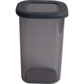 Kare Vakumlu Saklama Kabı Vienev  Poli Gri Füme Erzak Kabı 1200 Ml