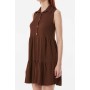 Fulla Moda Women Brown Button Dress - Elegance and Comfort