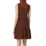 Fulla Moda Women Brown Button Dress - Elegance and Comfort