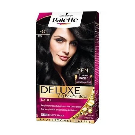 1-0 Siyah Palette Deluxe Yoğun Renkler Saç Boyası (Kutusuz Ürün) SKT 01.2029