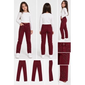 Dakfrogs Girls Burgundy Pants - Stylish and Comfortable