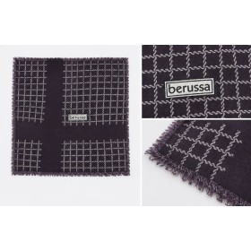 Berussa Women Checkered Purple Striped Scarf - Capture Elegance