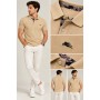 Etro Camel Polo Neck Logo T-Shirt - Style and Comfort