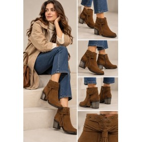 Punto Taba Süet Bayan Topuklu Bot 547609