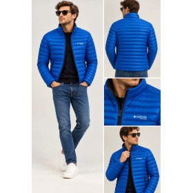 California Forever Men's Blue Puffer Jacket | Style and Comfort