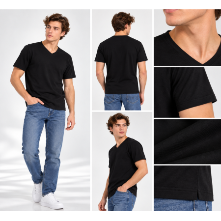 Pointback Men's Black T-Shirt 22Y5310 - Capture Elegance
