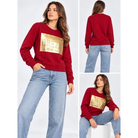 Breezy Kadın Kırmızı Sweatshirt | Şık ve Rahat