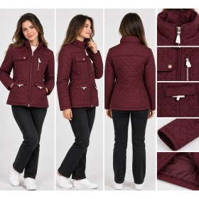Koton Quilted Puffer Jacket Burgundy | Stylish and Comfortable