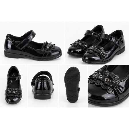 Gezer Black Girls' Shoes 1295 - Stylish and Comfortable