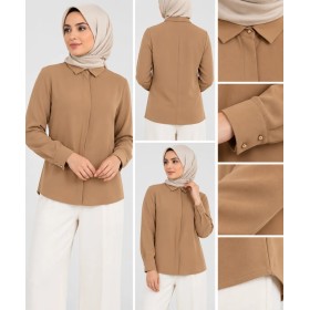 Kayra Camel Color Women's Blouse | Modern Clothing