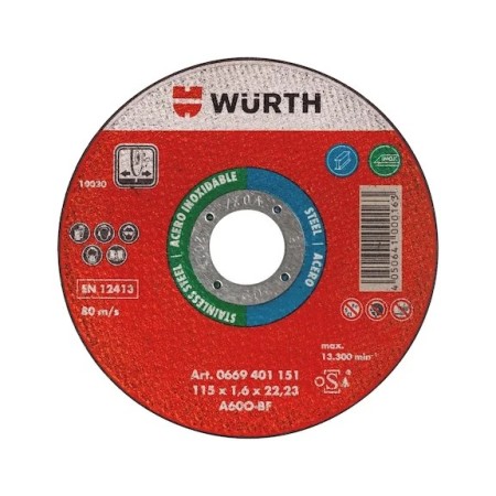 Würth Inox Kesici Taş Flex 115x1,0x22,23 5li Paket