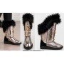 Guja Women's Fur Top Snow Boots Silver 17K183 - Style and Comfort