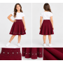 Bukem Beaded Bordeaux Girl's Skirt - Elegance and Style
