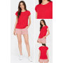 Koton Cep Detaylı T-Shirt Kırmızı 9KAK13050OK401