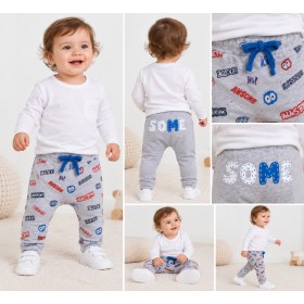 Koton Kids Gri Erkek Bebek Yazili Baskili Esofman Alti 9KMB48496ZK