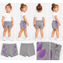 B&G Store Girl Baby Gray Melange Shorts - Stylish and Comfortable