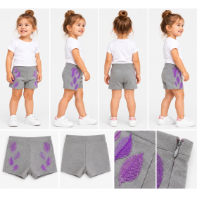 B&G Store Girl Baby Gray Melange Shorts - Stylish and Comfortable