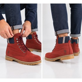 U.S.Polo Assn. Men's Burgundy Nubuck Boots - Style and Comfort