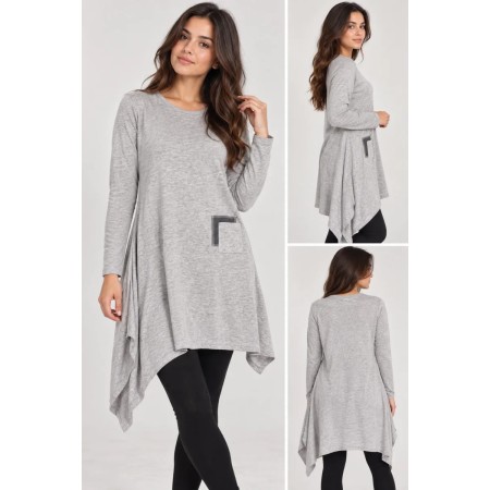 TUBANUR Asymmetric Kadın Bej Tunic 3065-01