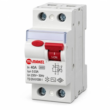 Makel 2p 40A 30ma Current Protector - Safe Electricity