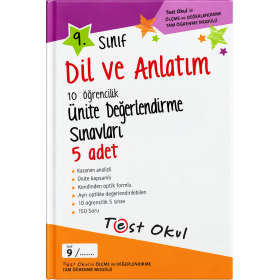 9.Sınıf Dil ve Anlatım 10 Öğrencilik Ünite Değerlendirme Sınavları 5 Adet