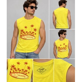Lee Cooper Erkek Askılı Sarı Tişört Slim Fit 199 LCM 243009