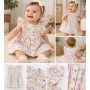 LCW baby Kare Yaka Kısa Kollu Baskılı Kız Bebek Elbise S39416Z1