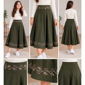 Bukem Embroidered Girls Skirt - Elegance and Comfort