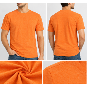 Men's Jersey T-Shirt Orange M066-60 | Stylish and Comfortable