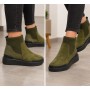 Inci Women's Olive Thick Sole Boots 6983 | Stylish and Comfortable