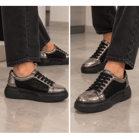 İnci Siyah Kadın Sneaker 7689 İnci Kadın Ayakkabı