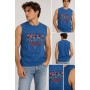 Lee Cooper Erkek Askılı Mavi Slim Fit Tişört 199 LCM 243008