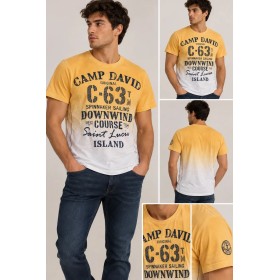 Camp David Men's Printed Detail T-Shirt - Modern Style