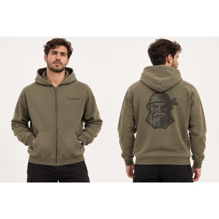 The Old Man Crossfit Erkek Haki Kapüşonlu Sweatshirt