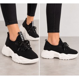 Bambi Siyah Triko Kadın Sneaker K01122000282