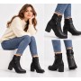 Polaris Black Women Biker Boots - Elegance and Comfort