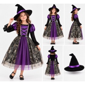 ReliBeauty Witch Hat Girl Costume