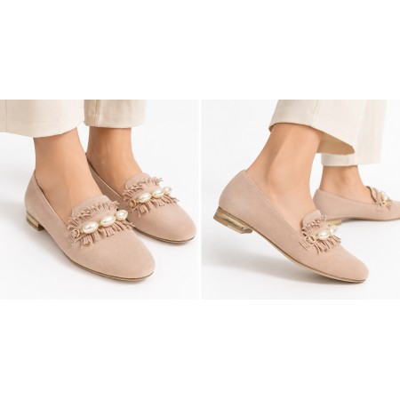 Divarese Kadın Pudra Rengi Loafer Ayakkabı 502142300