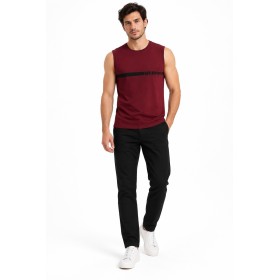 Lee Cooper Erkek Askılı Bordo Slim Fit Tişört  199 LCM 243002