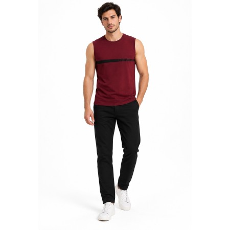 Lee Cooper Erkek Askılı Bordo Slim Fit Tişört  199 LCM 243002
