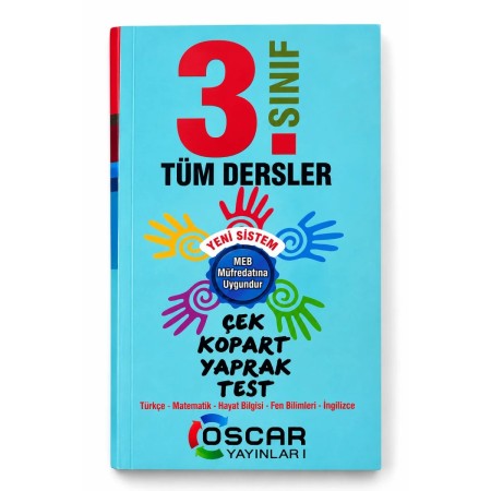 Oscar Yayınları 3. Sınıf Tüm Dersler Çek Kopart Yaprak Test/ Türkçe-Matemetik-Hayat Bilgisi-Fen Bilimleri-İngilizce