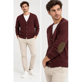 Koton Basic Kışlık ince Yün Bordo Ceket