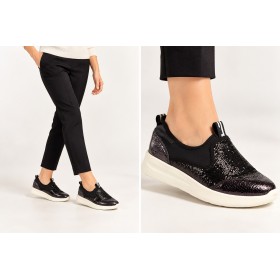 Hammer Jack Pearl Sequin Snake Black Women's Shoes