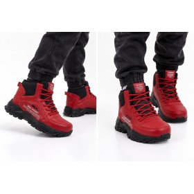 Walking Boy's Red Casual Sneaker Boots - Style and Comfort