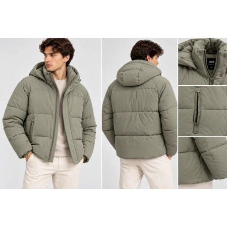 Mavi Su itici Regular Fit  Kapüşonlu Fermuarlı Şişme Mont M1110225-71484